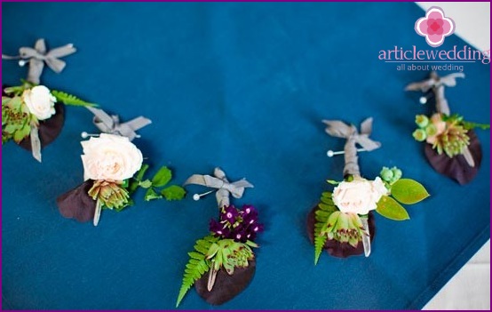 Boutonnieres de casamento com cristais