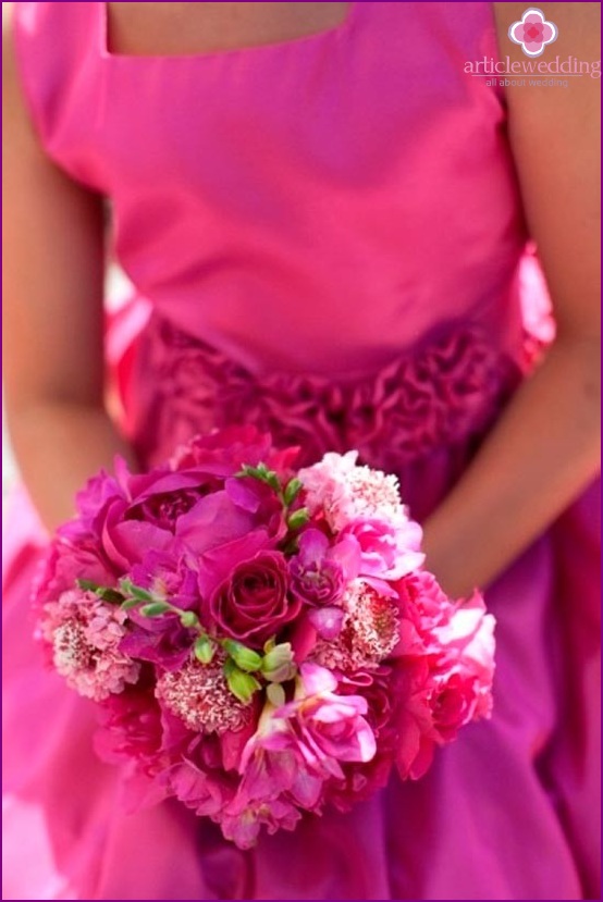 Bright dress for the bride