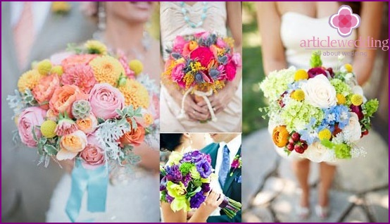 Bright bridal bouquets