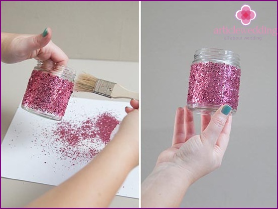 We verwijderen overtollige glitters