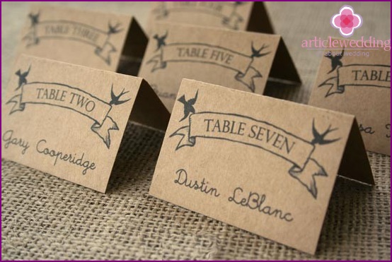 A simple idea for a seating card