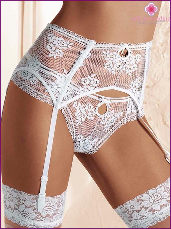 Lace panties for the bride