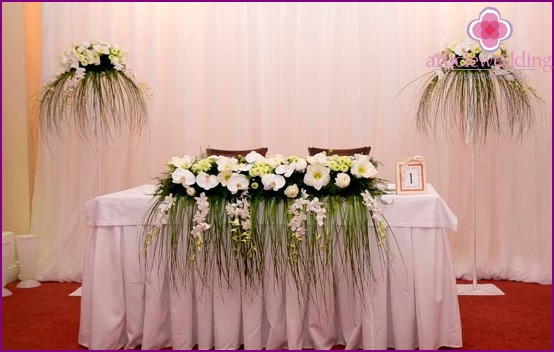 Wedding decoration with flowers