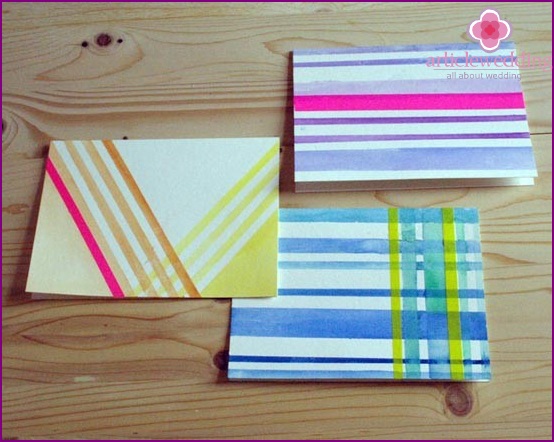 بطاقات جلوس بألوان مائية