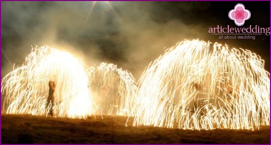 Schöne Feuershow