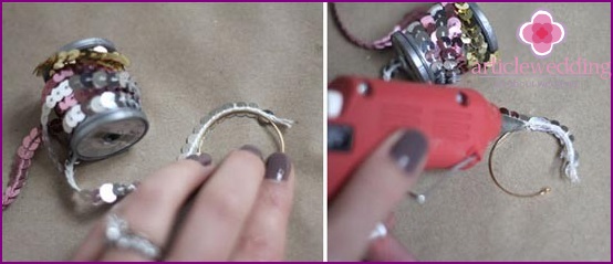 Glue sequins to the ring