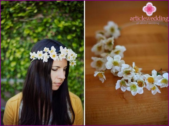 Coroa para fotografia de casamento