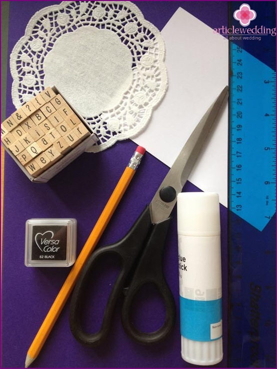 Materials for making a lace banquet card