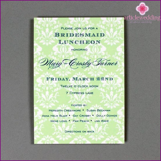 Wedding invitation