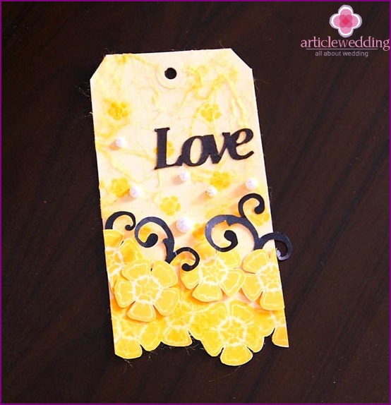 DIY wedding tag