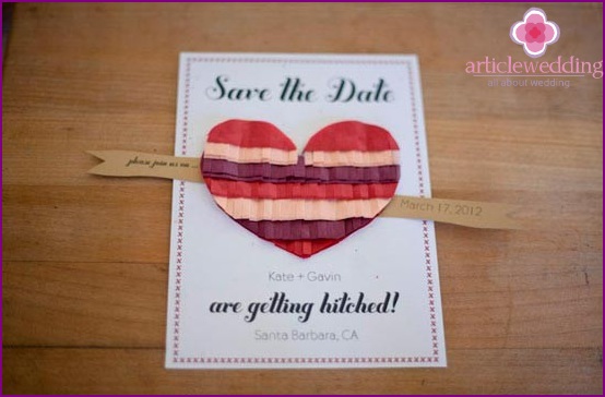 Unusual wedding invitation