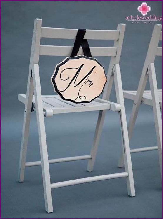 Option zum Anbringen einer Platte an einem Stuhl