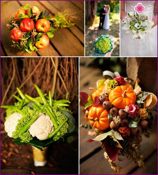 Green vegetable bouquets