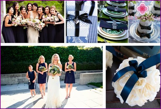 الأزرق الداكن - لون الزفاف الأكثر شعبية في عام 2014