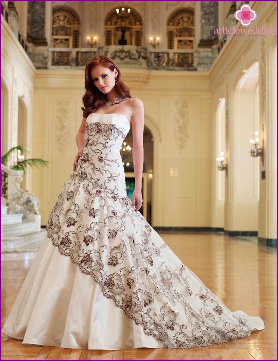 Wedding dress for black and white wedding