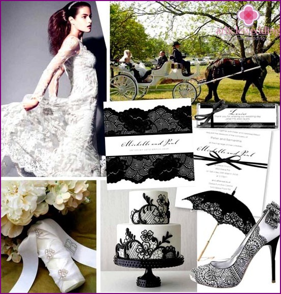 Black and white wedding