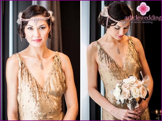 Immagine sposa stile champagne