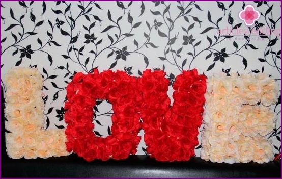 Letters with flowers