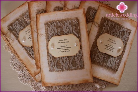 Programme de mariage Scrapbook