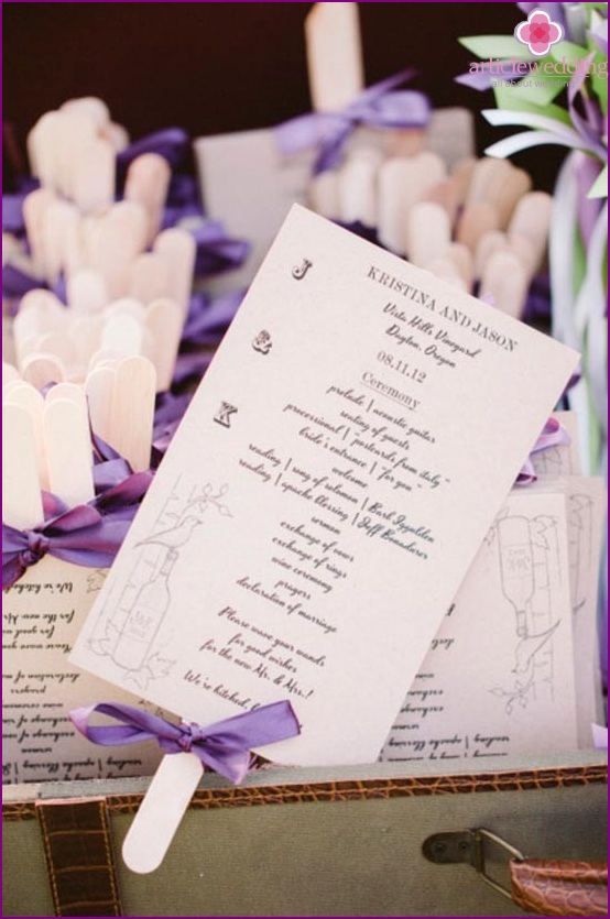 Romantic Lolly Wedding Program