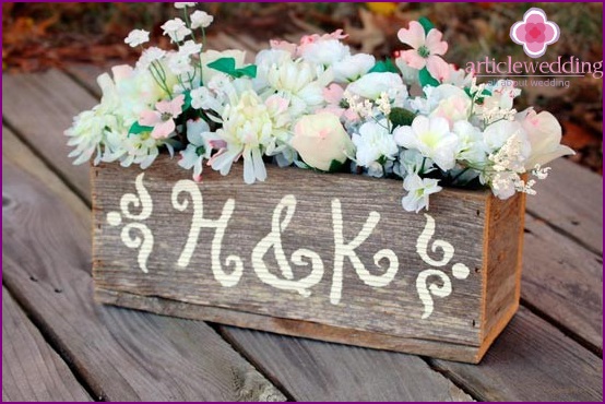 Initials on the tub