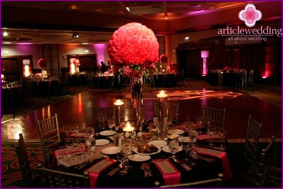 Wedding decoration of flowers