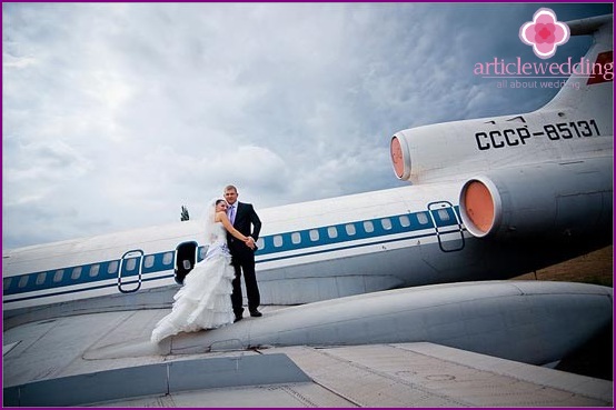 Mariage dans l'avion