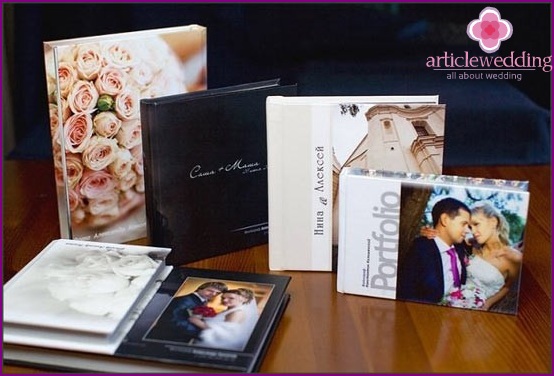 Options de livre photo de mariage