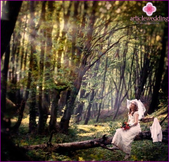 Bride in the forest