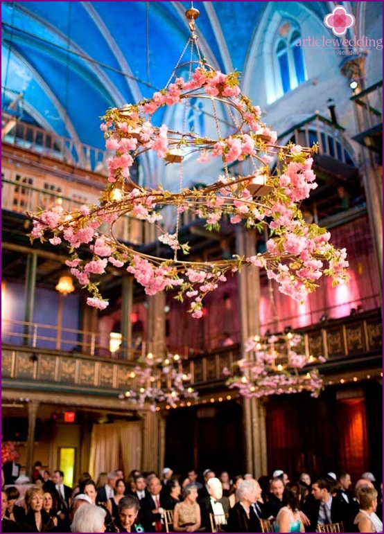Wedding decoration with flowers