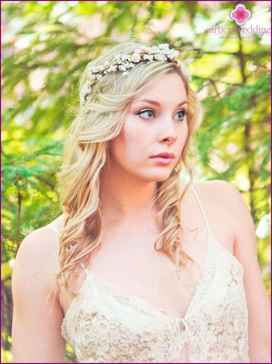 White flower headband