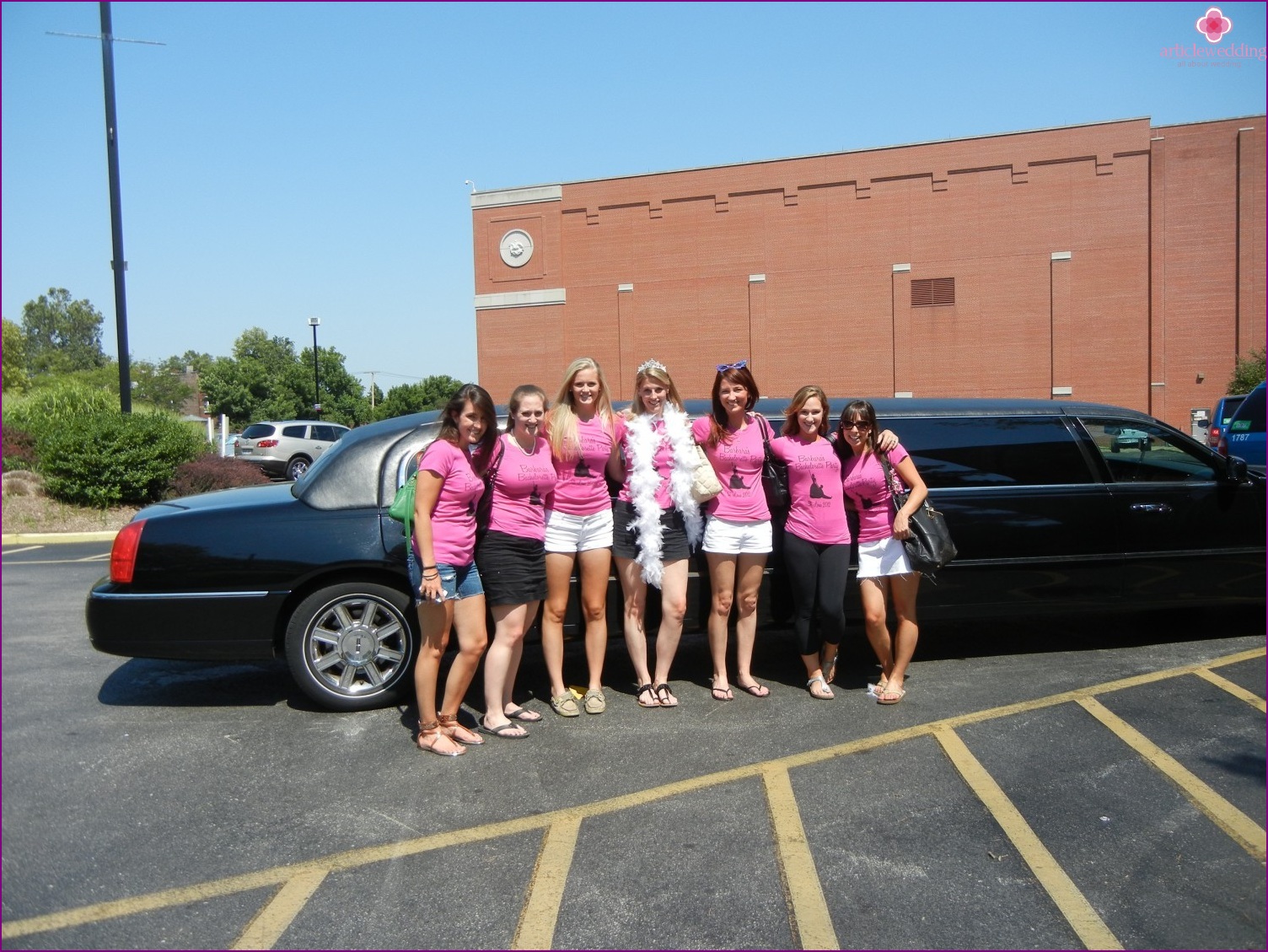 The bride and her friends