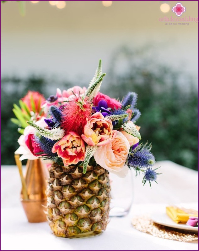 Fruits dans un décor de mariage