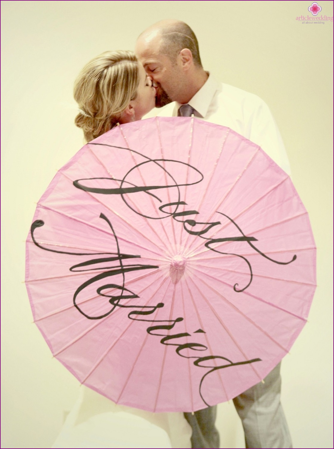 Umbrella with inscriptions