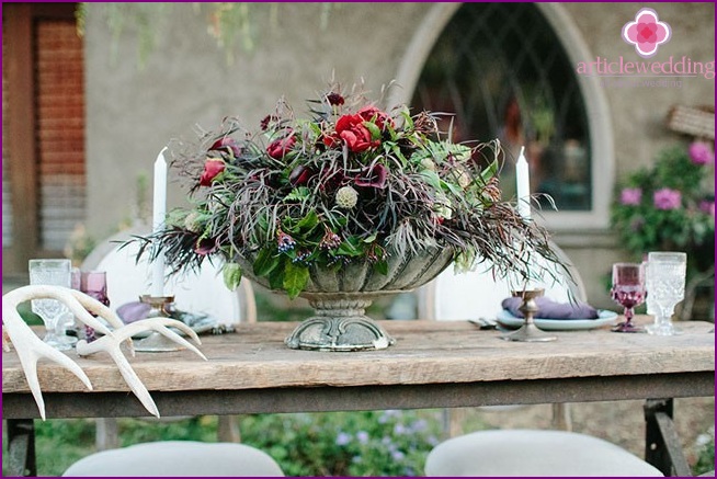 Flowers on the tables