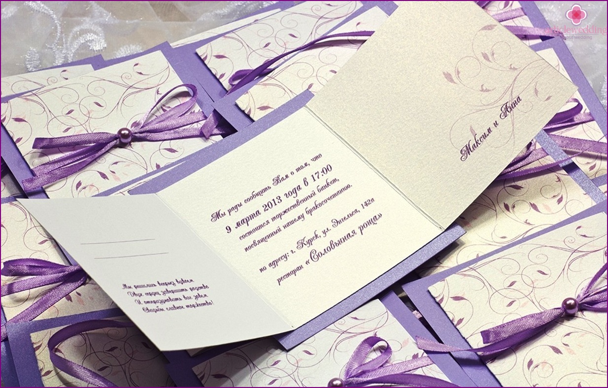 Wedding invitation