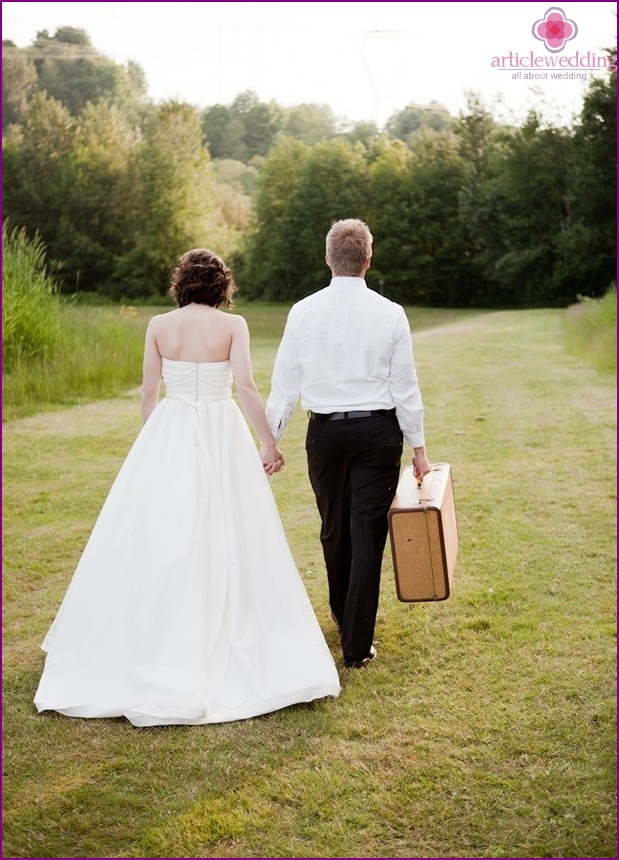 Photo with a suitcase