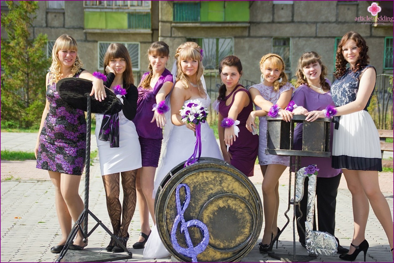 Séance photo avec instruments de musique