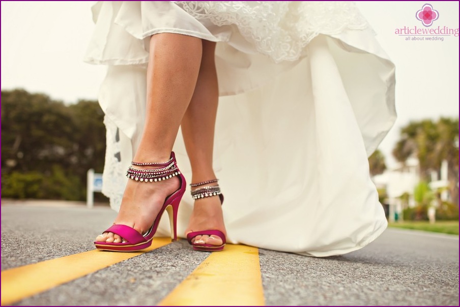 Brightly colored shoes