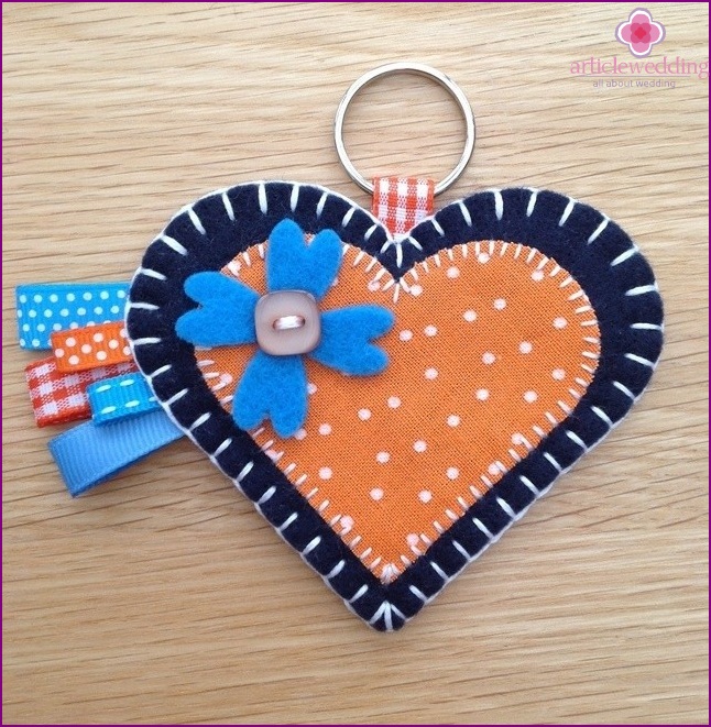 Heart shaped keychain