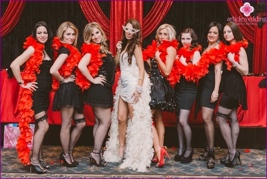 The bride and her friends