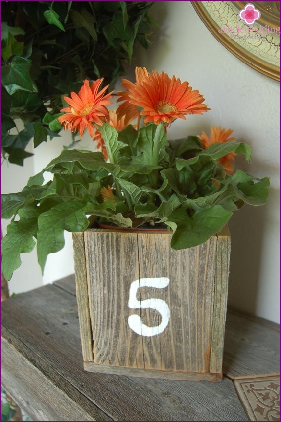 Rustic Style Table Number