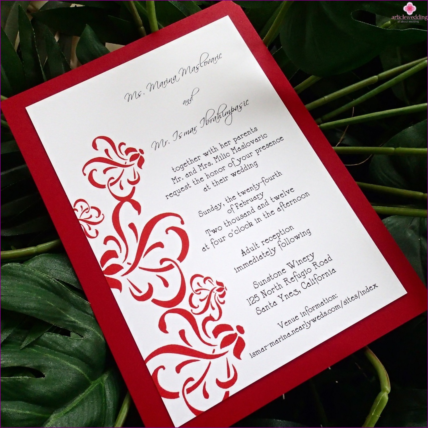 Invitación de boda