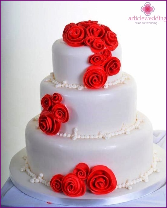 Un pastel de bodas