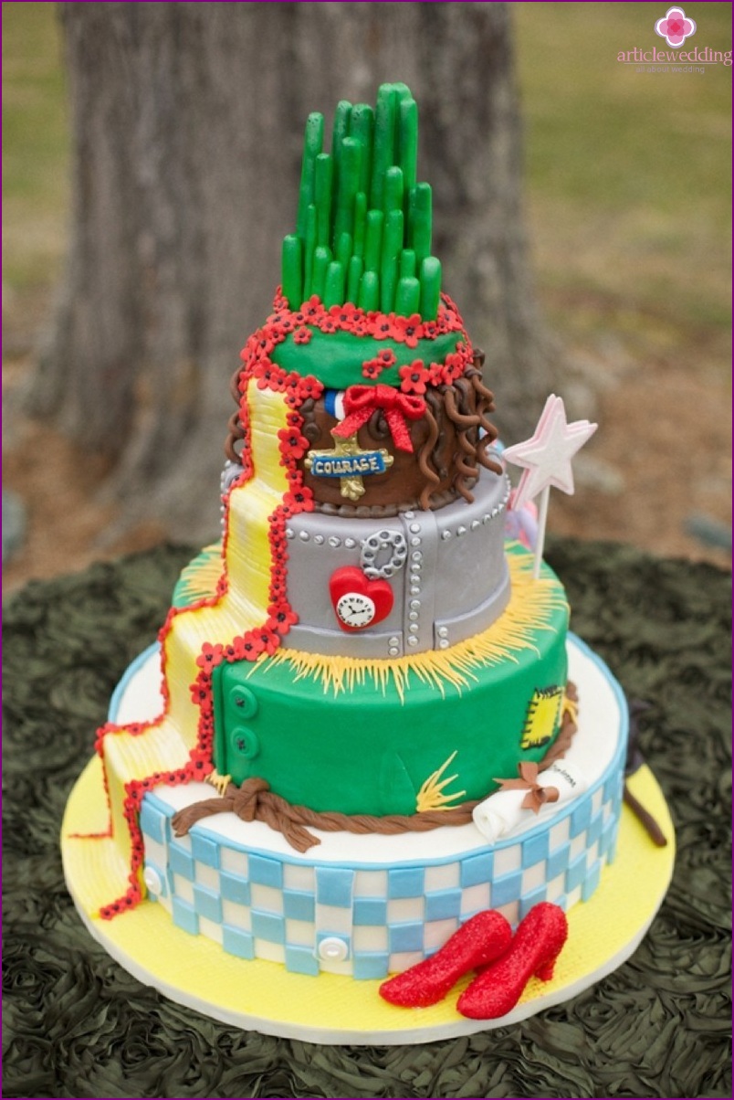 Cake in the style of the Wizard of the Emerald City