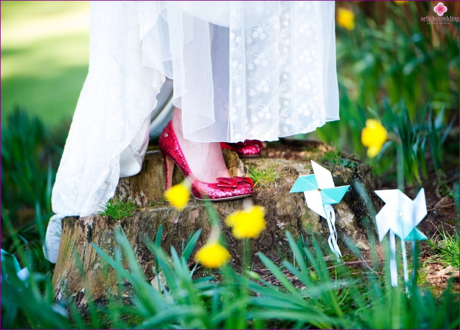 Scarpe della sposa nello stile del Mago della Città di Smeraldo