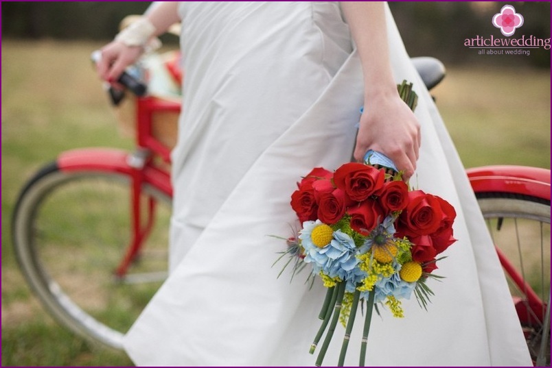 Bouquet da sposa nello stile del Mago della Città di Smeraldo