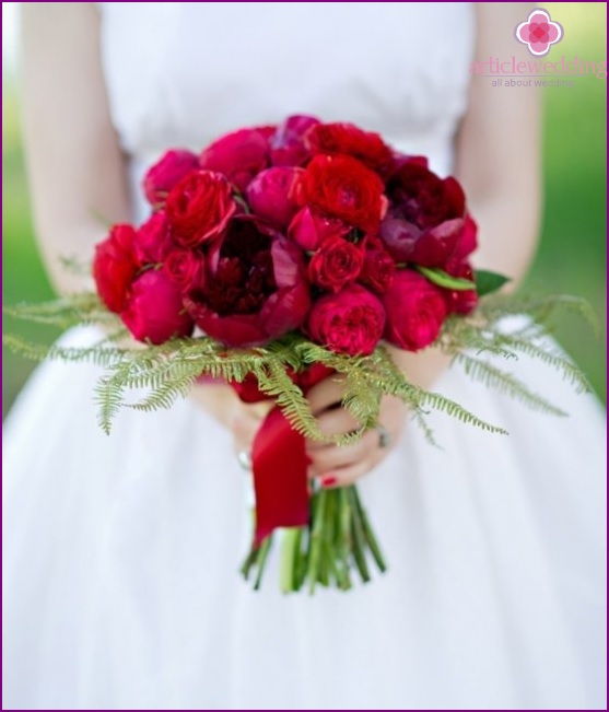 Bouquet de mariée dans le style du magicien de la ville d'émeraude