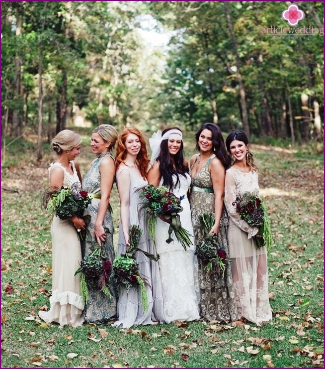 The bride and her friends