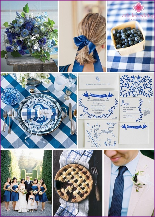 Blueberry wedding in detail